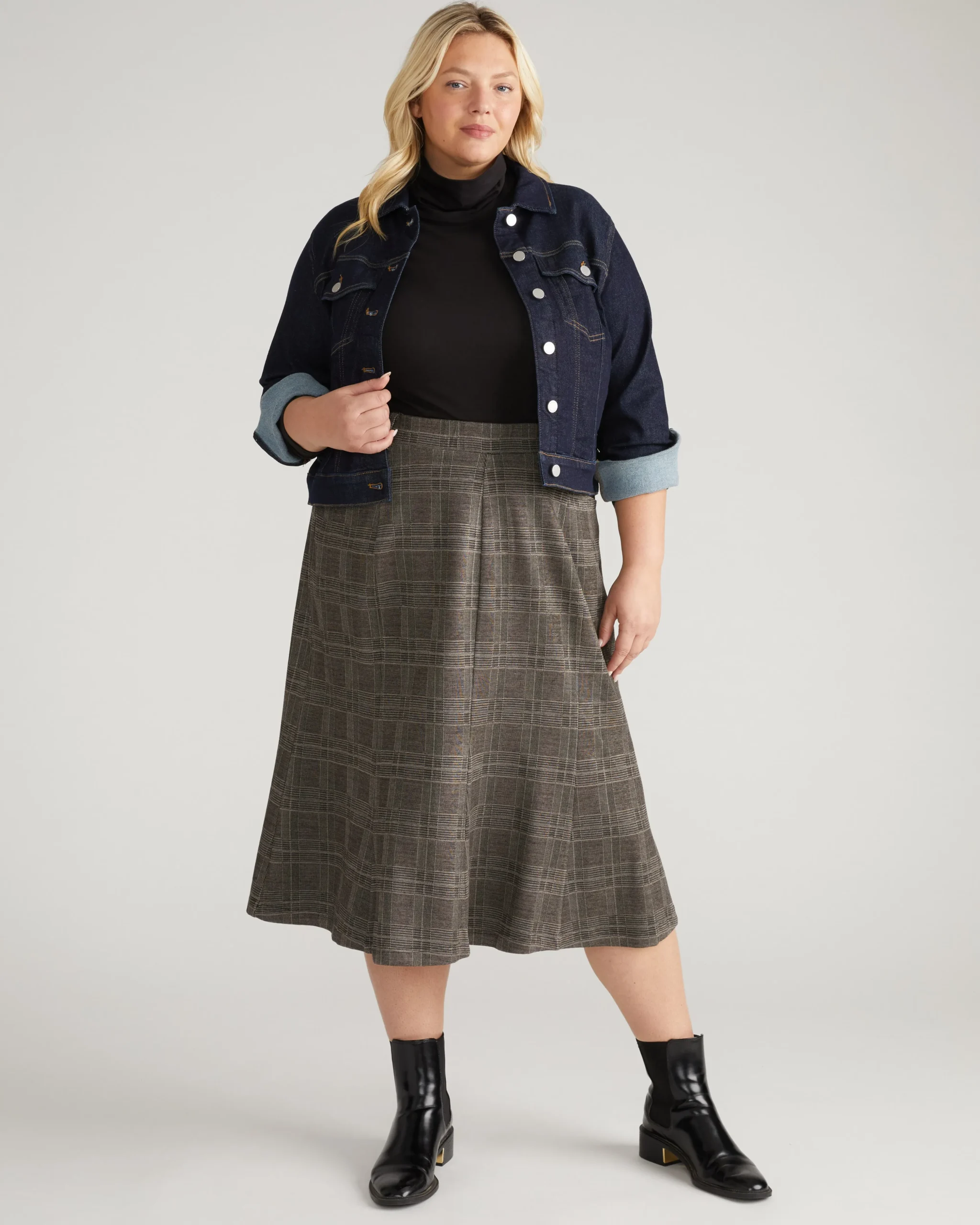 Carla Ponte Skirt British Plaid