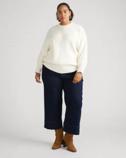 Carol High Rise Cropped Jeans Dark Indigo