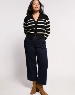 Carol High Rise Cropped Jeans Dark Indigo