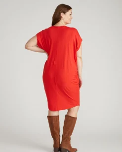 Carrea Relaxed Liquid Jersey Dress Lipstick