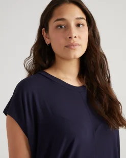 Carrea Relaxed Liquid Jersey Dress Midnight