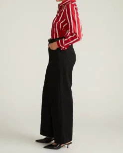 Carrie High Rise Wide Leg Jeans Jet Black