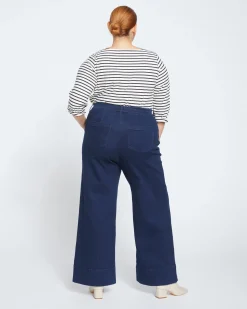 Carrie High Rise Wide Leg Jeans Dark Indigo