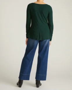 Cassandra Divine Jersey Top Forest Green