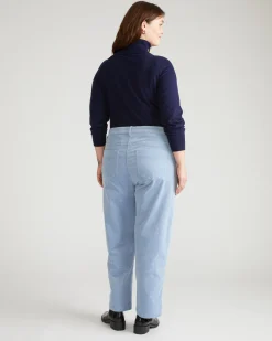 Cassidy High Rise Straight Corduroy Pants Washed Rain
