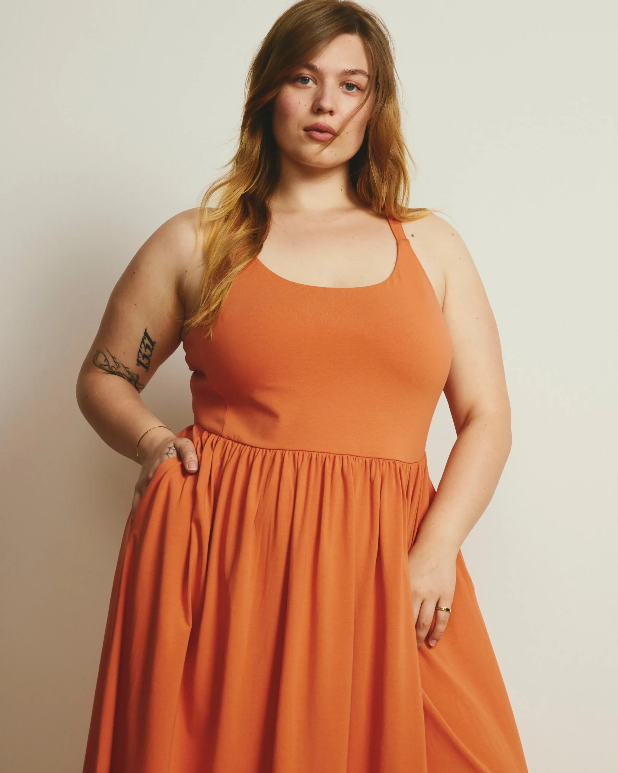 Cayo Cami Dress Italian Orange