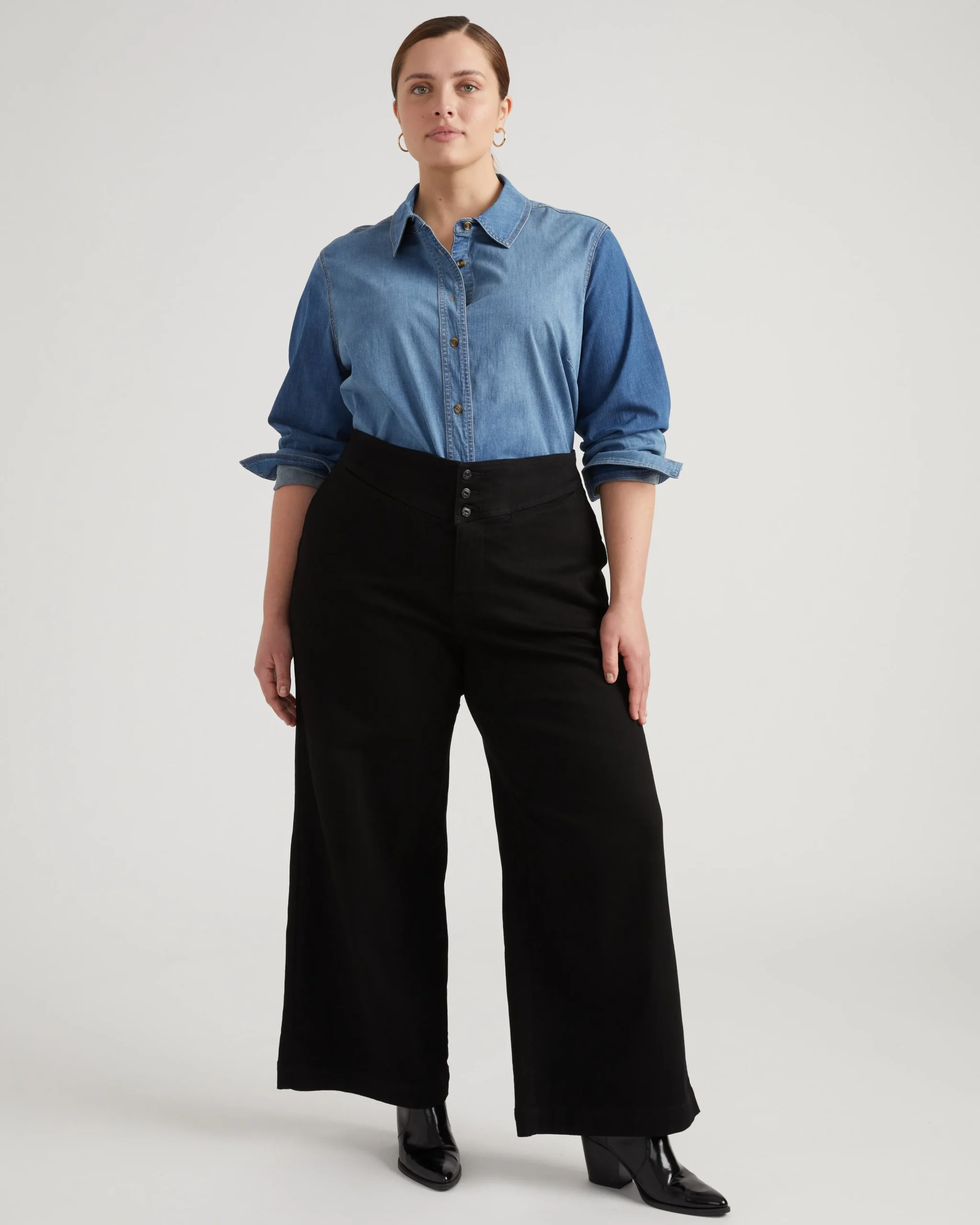 Charlie High Rise Sailor Jeans Jet Black