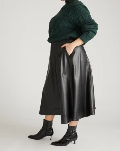 Charlotte Faux Leather Skirt Black