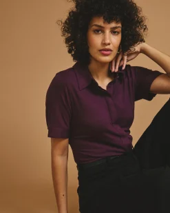 Chelsea Liquid Jersey Short Sleeve Shirt Acai