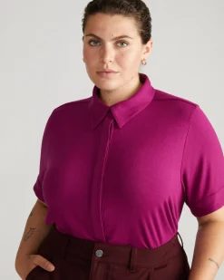 Chelsea Liquid Jersey Short Sleeve Shirt Rothko Purple