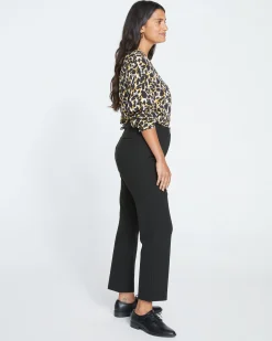 Cigarette Ponte Pants Black