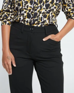 Cigarette Ponte Pants Black