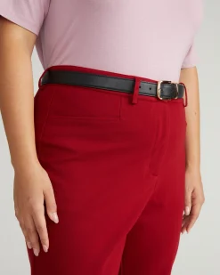 Cigarette Ponte Pants Garnet