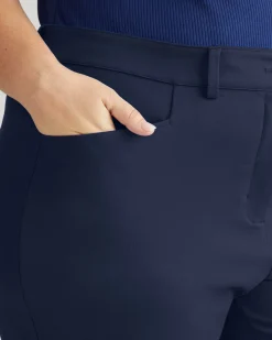 Cigarette Ponte Pants Navy