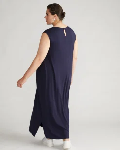 Claremont Liquid Jersey Sheath Dress Midnight