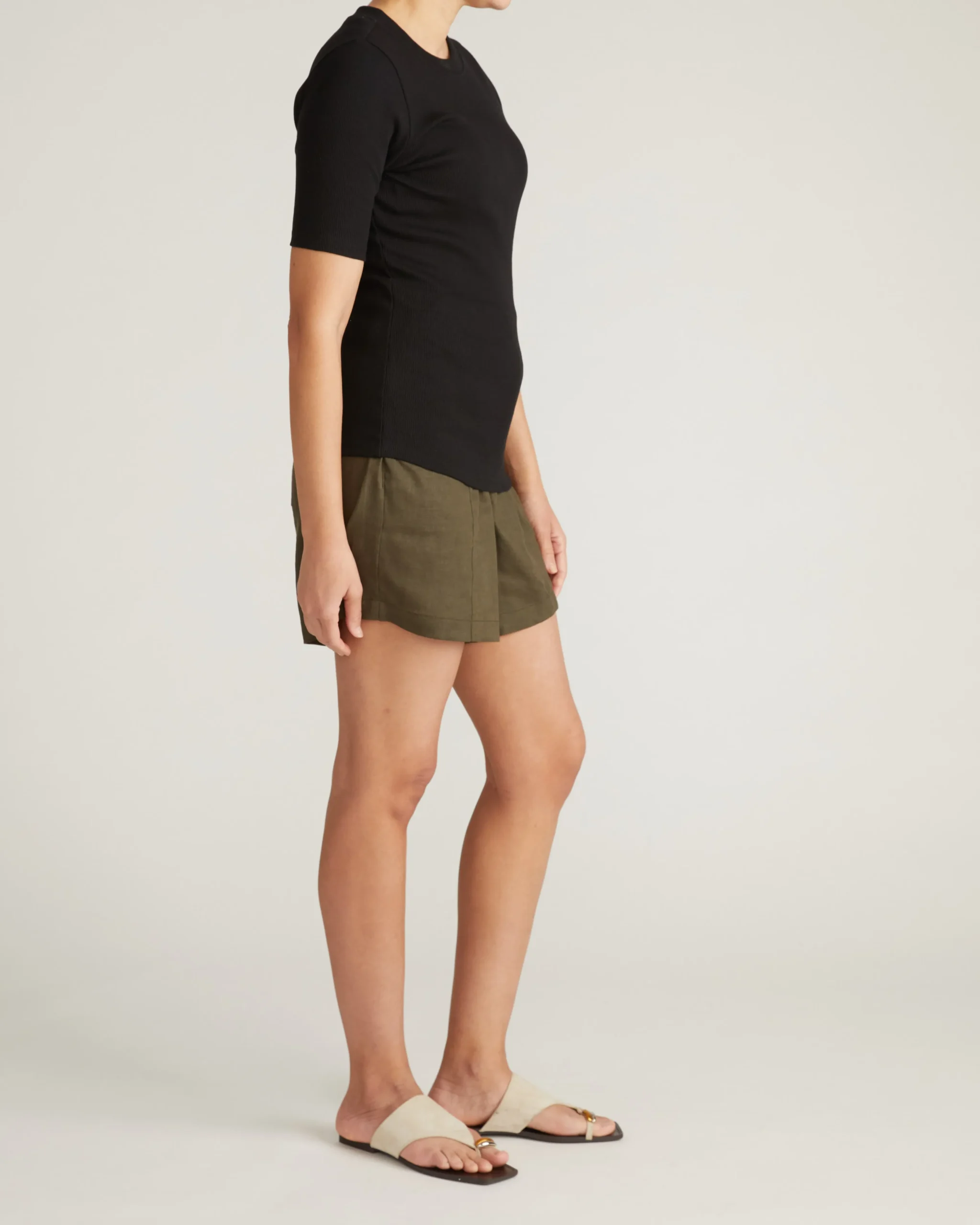 Classic Ribbed Tee Black