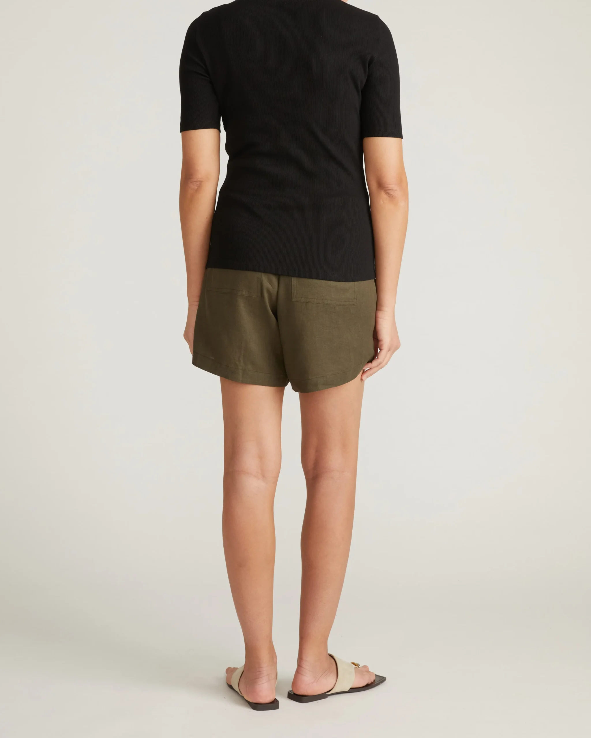 Classic Ribbed Tee Black