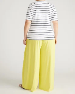 Classic Ribbed Tee Nautical Navy Stripe