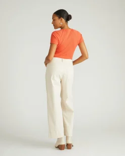 Claudia High Rise Stretch Jeans Ecru