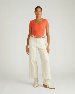 Claudia High Rise Stretch Jeans Ecru