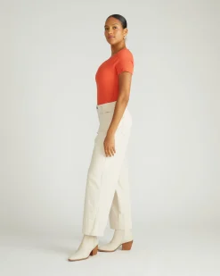 Claudia High Rise Stretch Jeans Ecru