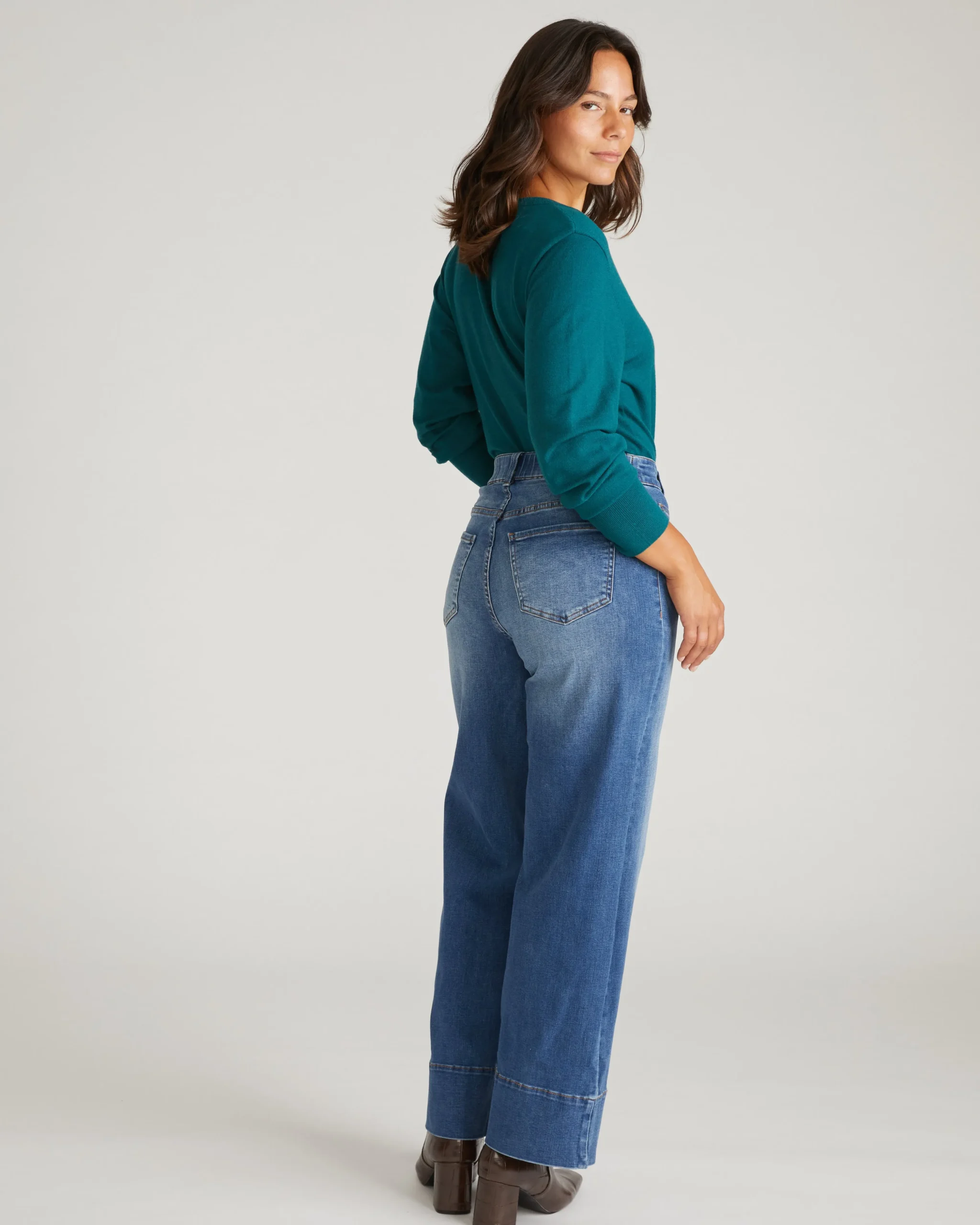 Claudia High Rise Stretch Jeans Anzio Blue