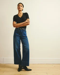 Claudia High Rise Stretch Jeans Naval Blue Wash