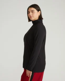 Close Fit Turtleneck Black