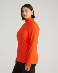 Close Fit Turtleneck Poppy