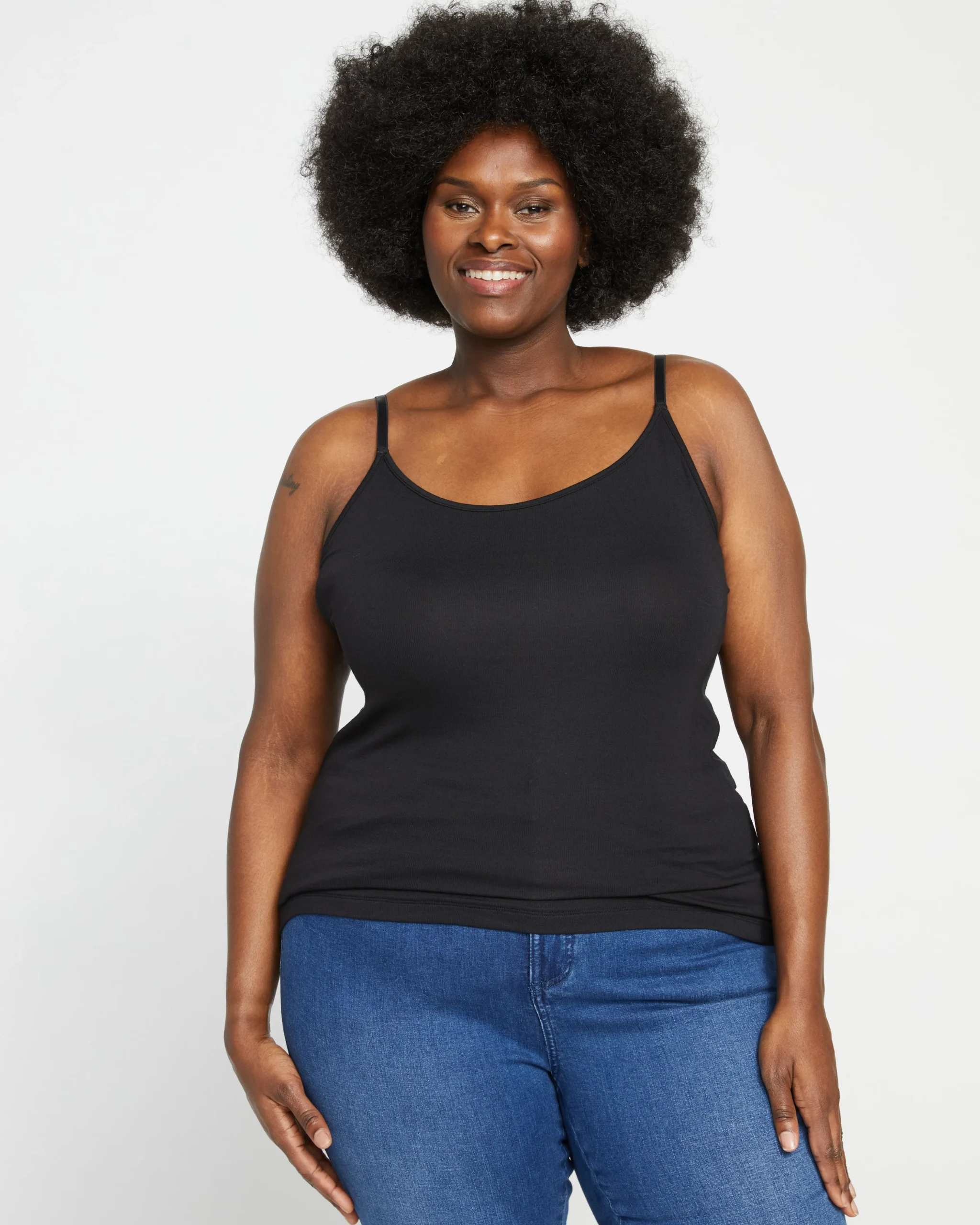 Cloud Rib Camisole Black