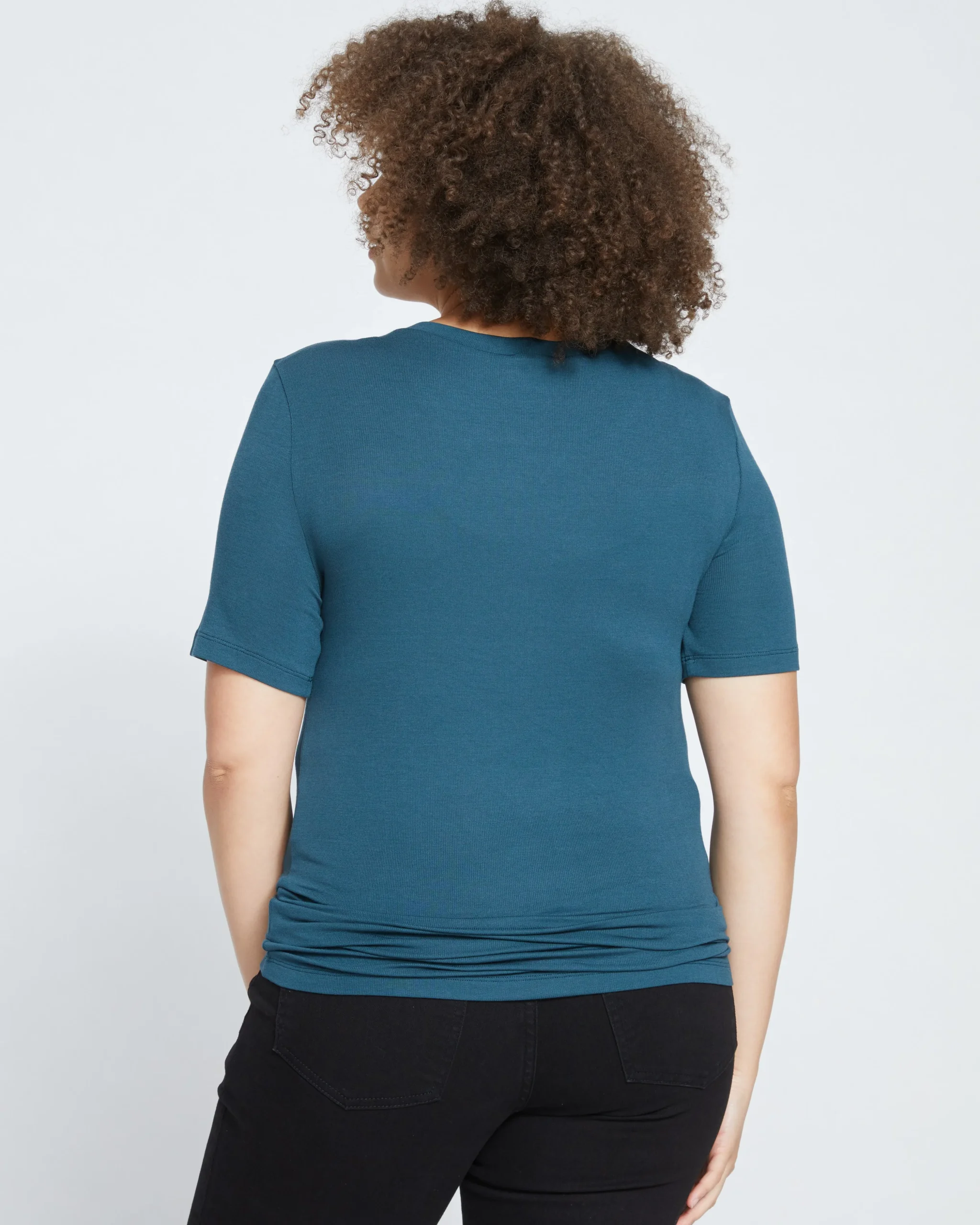 Cloud Rib Short Sleeve Crew Neck Tee Deep Sea