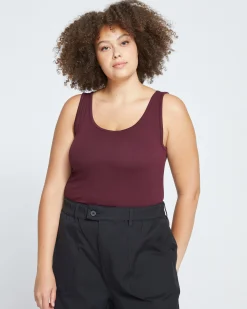 Cloud Rib Tank Black Cherry