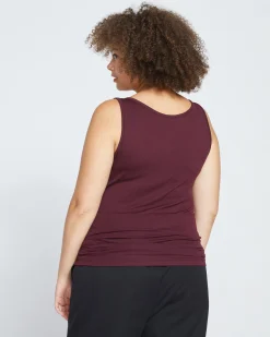 Cloud Rib Tank Black Cherry