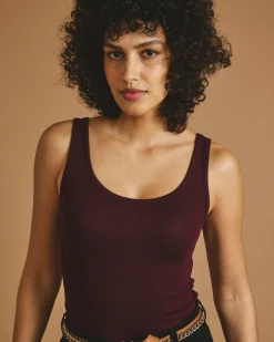 Cloud Rib Tank Black Cherry