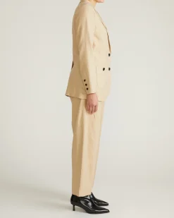 Coastal Linen Blend Blazer Danish Coffee