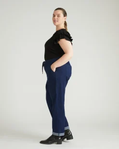 ComfortDenim Drawstring Jeans Dark Indigo