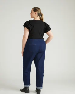 ComfortDenim Drawstring Jeans Dark Indigo