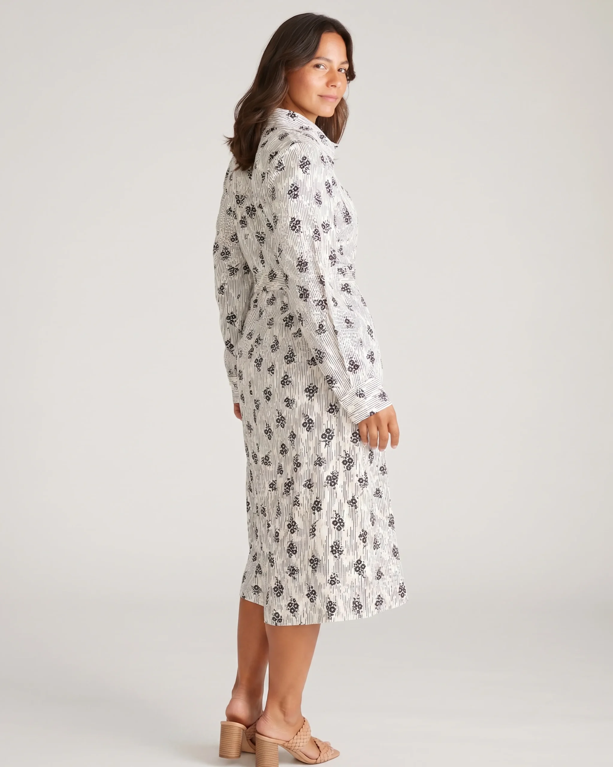 Cooling Stretch Cupro Savannah Dress Vintage Daydream Print