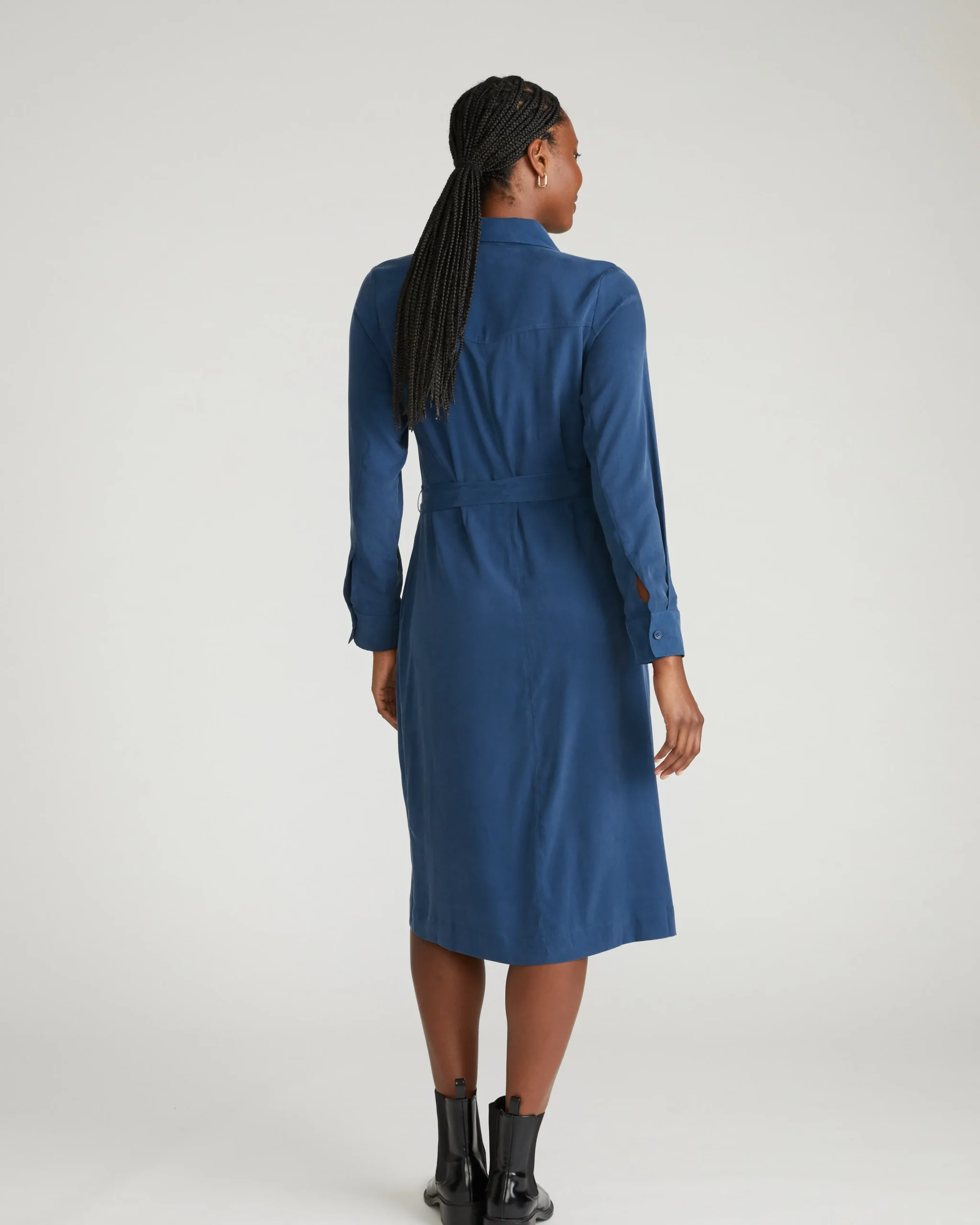 Cooling Stretch Cupro Savannah Dress Pageant Blue
