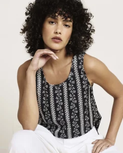 Cooling Stretch Cupro Tank Florentine Print