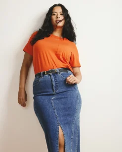 Dakota Denim Skirt Odeon Blue