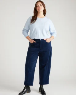 Dakota Twisted Leg Corduroy Pants Pageant Blue