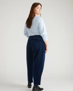 Dakota Twisted Leg Corduroy Pants Pageant Blue