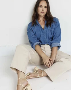 Dakota Twisted Leg Jeans Ecru