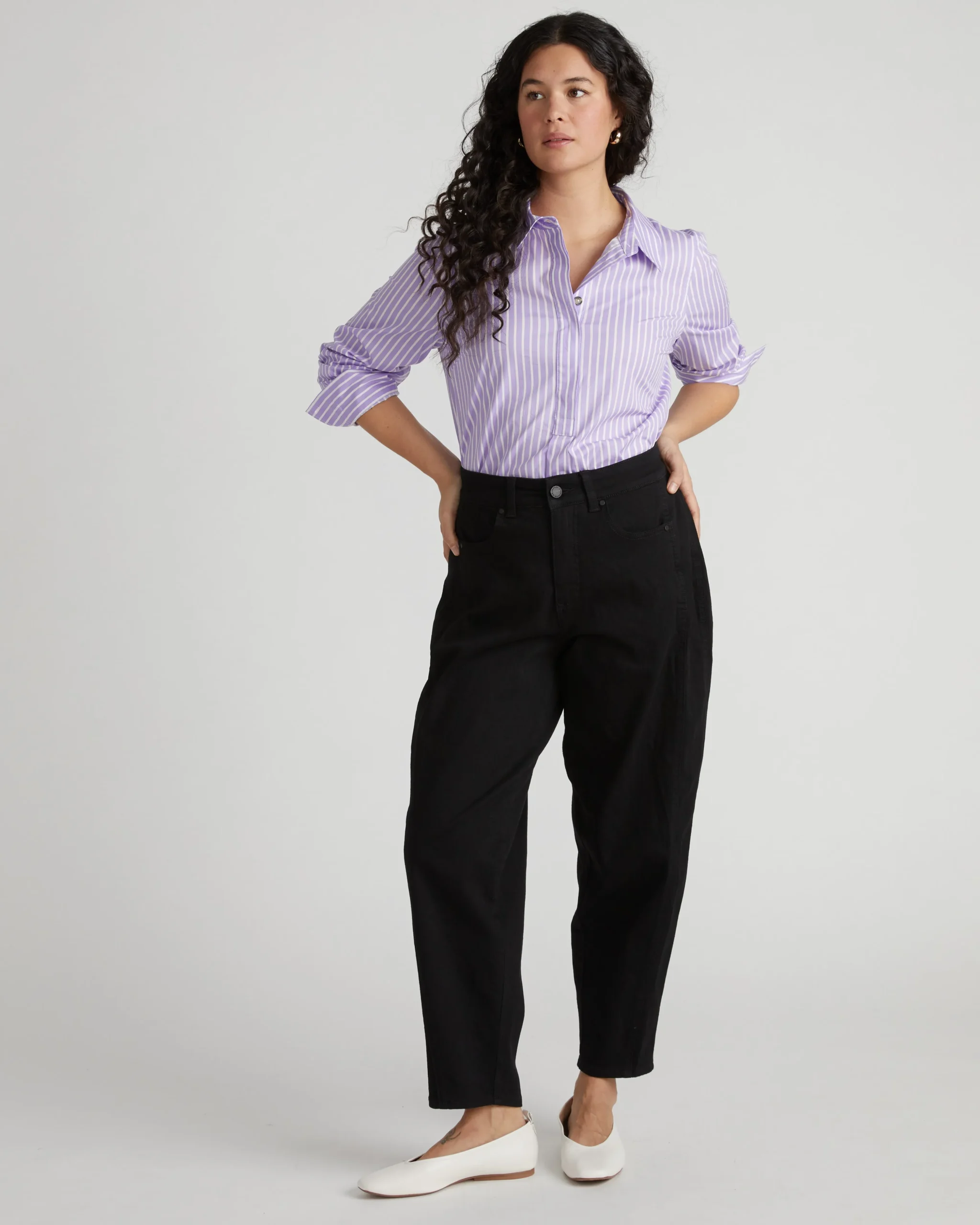 Dakota Twisted Leg Jeans Jet Black