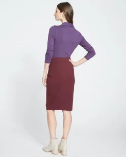Danube Jersey Skirt Black Cherry