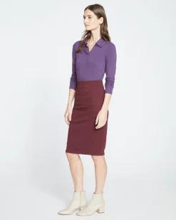 Danube Jersey Skirt Black Cherry