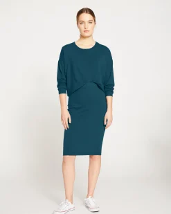 Danube Jersey Skirt Deep Sea
