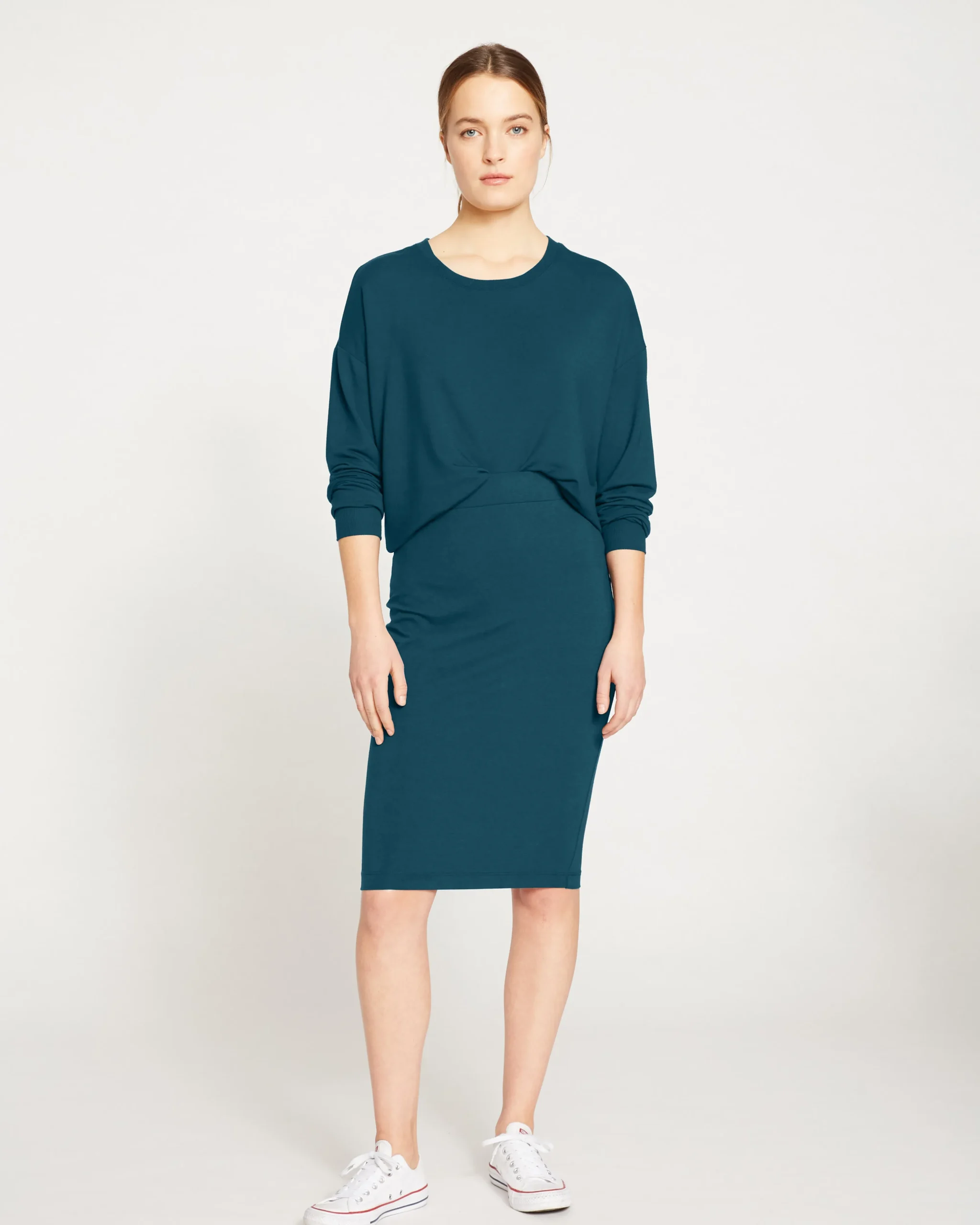 Danube Jersey Skirt Deep Sea