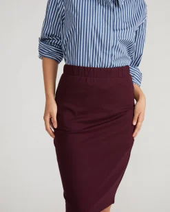 Danube Ponte Skirt Black Cherry